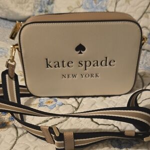 kate spade Beige and Black Crossbody Bag